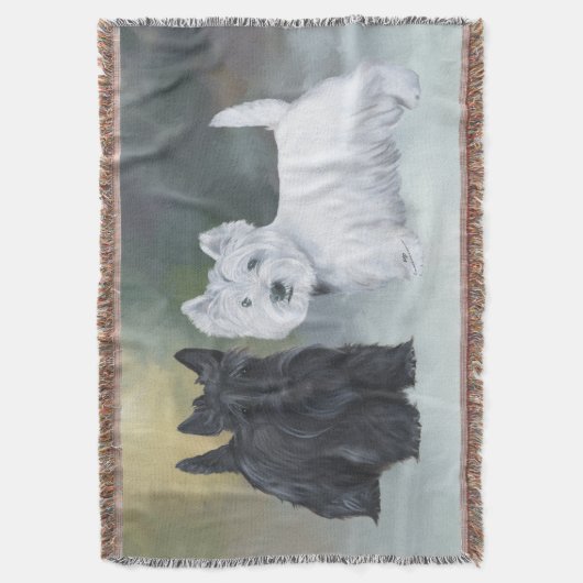 Couverture Westie Scottie hiver (devant Vertical)