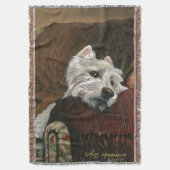Couverture Westie sur canapé (devant Vertical)