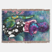 Couverture Whimsical Abstract Mermaid Nautical Teal Seashells (Devant)