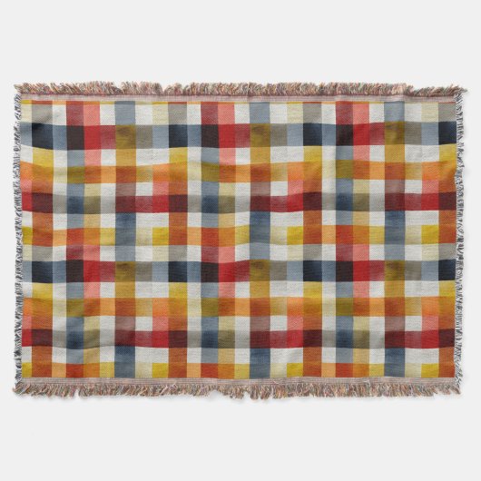 Couverture Whimsical Farmhouse Watercolor Plaid (Devant)