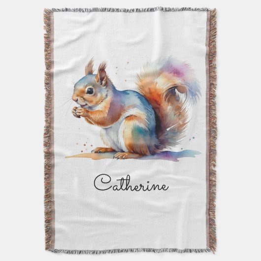 Couverture Whimsical Watercolor Squirrel Personalized (devant Vertical)