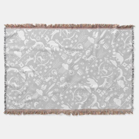 Couverture White Fox Grey Moon Nuages Bear Deer Lodge Boys (Devant)