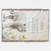 Couverture White Tiger and Lilies Devotion Blanket (Devant)