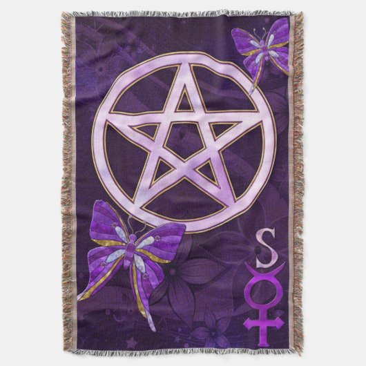Couverture Wiccan Amethyst Bijoux Papillon Art (devant Vertical)