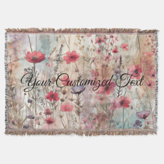 Couverture Wild Beauty Woven : Façonné par des Fleurs sauvage