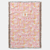 Couverture Wildflower Monogram Name Throw Blanket (devant Vertical)