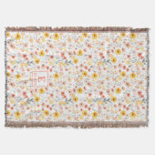 Couverture Wildflower Monogrammed Blanket (Devant)