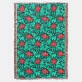 Couverture William Morris Anemone, Deep Red et Turquoise (devant Vertical)