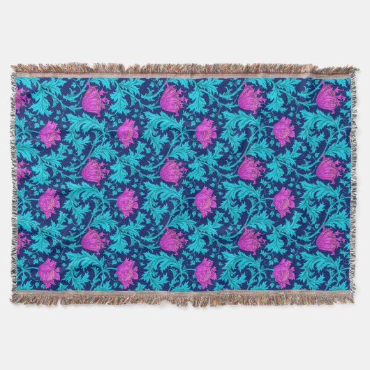 Couverture William Morris Anemone, Marine, Turquoise & Magent (Devant)