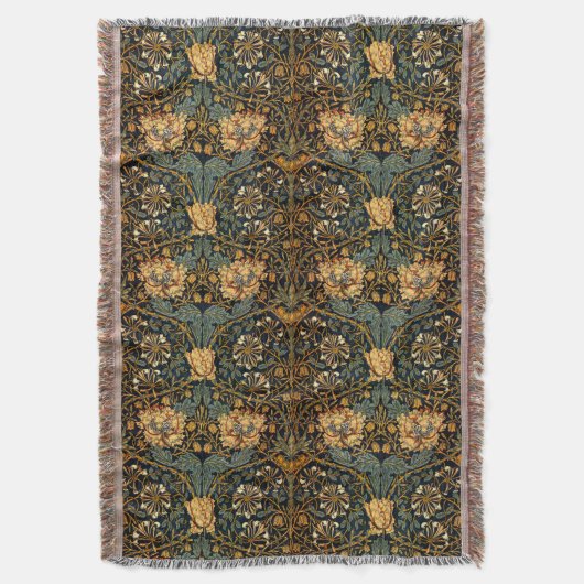 Couverture William Morris Antique Honeysuckle Motif Floral (devant Vertical)