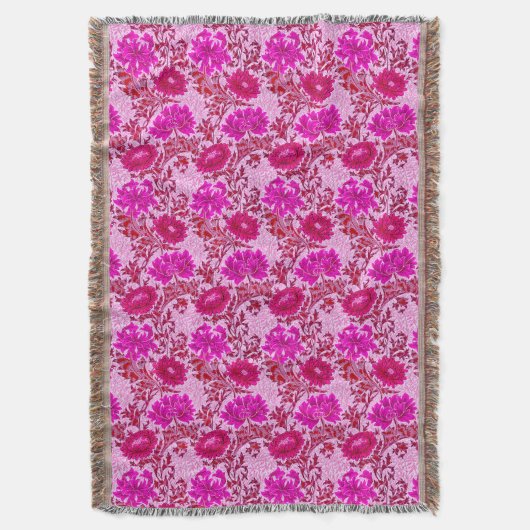 Couverture William Morris Chrysanthemums, Bourgogne et rose (devant Vertical)