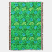 Couverture William Morris Chrysanthemums, Lime Green & Aqua (devant Vertical)
