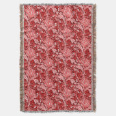Couverture William Morris Damask, rouge foncé & blanc (devant Vertical)