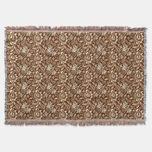 Couverture William Morris Fleurs de soleil, Chocolat Brown & (Devant)