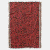 Couverture William Morris Fleurs Vintages Oiseaux Rouge (devant Vertical)