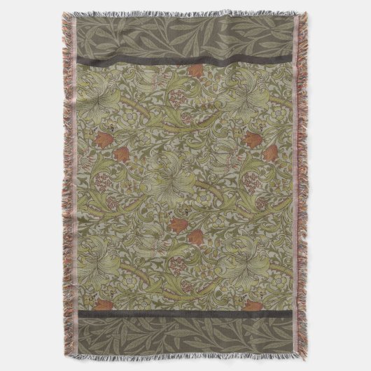 Couverture William Morris Floral Lys willow art design (devant Vertical)