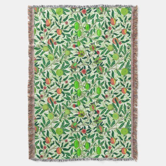 Couverture William Morris Fruit exotique, Vert citron vert (devant Vertical)