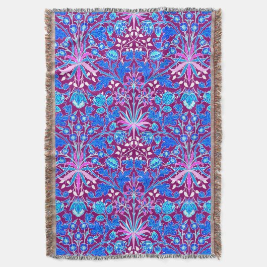 Couverture William Morris Hyacinth Imprimer, Aqua et Purple (devant Vertical)