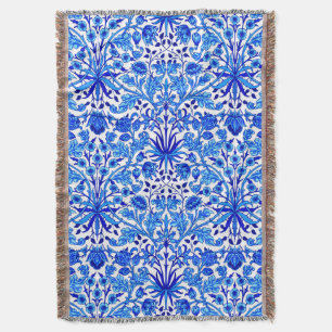 Couverture William Morris Hyacinth Imprimer, Cobalt bleu et b