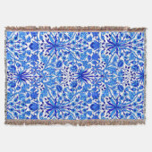 Couverture William Morris Hyacinth Imprimer, Cobalt bleu et b (Devant)