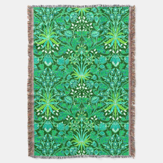 Couverture William Morris Hyacinth Imprimer, Emerald Green (devant Vertical)
