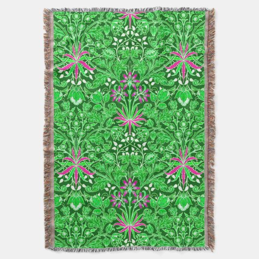 Couverture William Morris Hyacinth Imprimer Lime & Emerald Gr (devant Vertical)