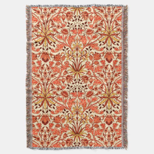 Couverture William Morris Hyacinth Imprimer, orange et rouill (devant Vertical)