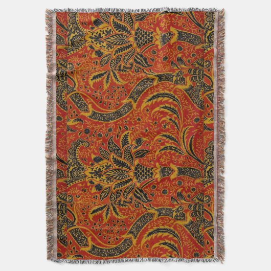 Couverture William Morris Inde Floral rouge (devant Vertical)