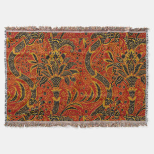 Couverture William Morris Inde Floral rouge