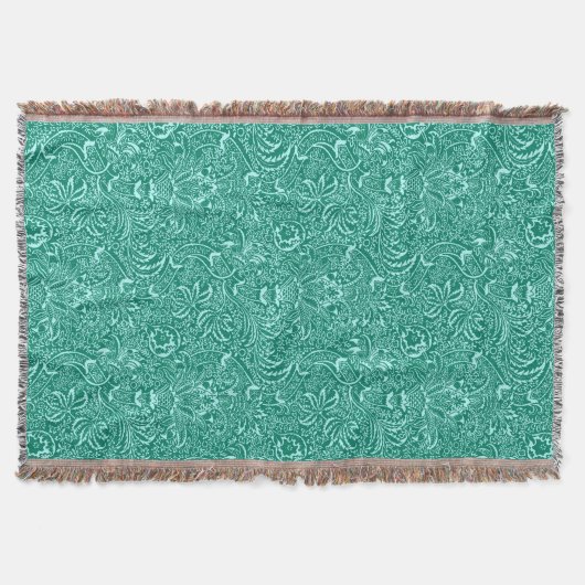 Couverture William Morris Indian, Turquoise et Light Aqua (Devant)