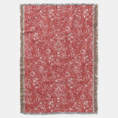 Couverture William Morris Indien, rouge foncé et blanc (devant Vertical)