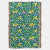 Couverture William Morris Irises, jaune et bleu de cobalt (devant Vertical)