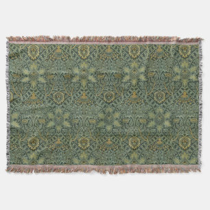 Couverture William Morris Ispahan Vert sarcelle Floral Art