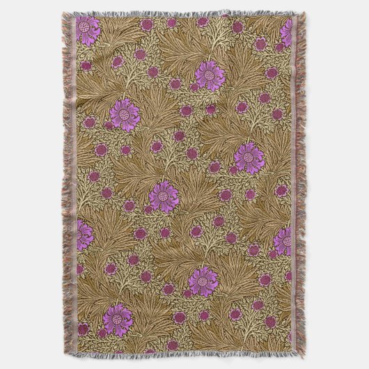 Couverture William Morris Marigold, Brown, beige et violet (devant Vertical)