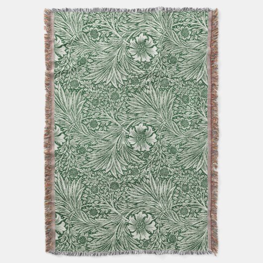 Couverture william morris marigold fleurs vertes (devant Vertical)