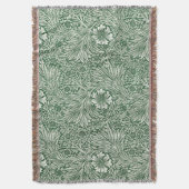 Couverture william morris marigold vert floral fleur (devant Vertical)