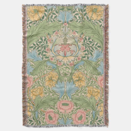Couverture William Morris Myrtle Fleur Floral Botanique (devant Vertical)