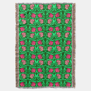 Couverture William Morris Pimpernel, corail rose et vert