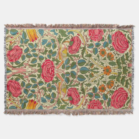 Couverture William Morris Rose Floral Chintz rose (Devant)