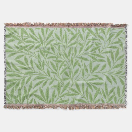 Couverture William Morris Saule Fleur Classique Vert (Devant)