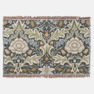 Couverture William Morris Severn Bleu de Nuit Floral Art