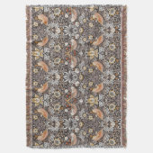 Couverture William Morris Strawberry Thief Charbon de bois Oc (devant Vertical)