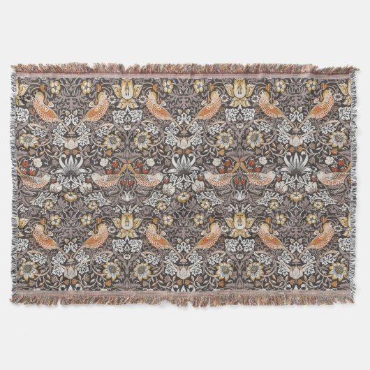 Couverture William Morris Strawberry Thief Charbon de bois Oc (Devant)