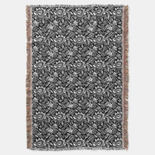Couverture William Morris Sunflowers, noir, blanc et gris