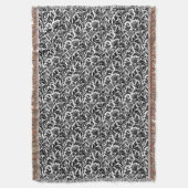 Couverture William Morris Thistle Damask, noir sur blanc   (devant Vertical)