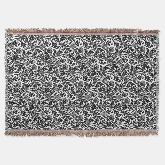 Couverture William Morris Thistle Damask, noir sur blanc   (Devant)