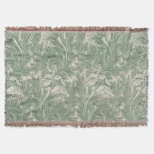Couverture William Morris tulip fond textile vert (Devant)