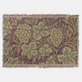 Couverture William Morris Vine Grappe Rouge Vert Art (Devant)