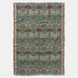 Couverture William Morris Vintage Tulipe et Rose motif floral