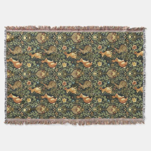 Couverture William Morris Woodland Floral Rabbits Christmas (Devant)